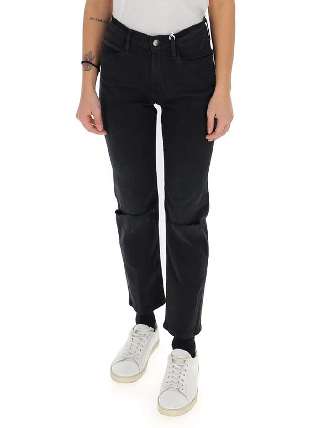 Le High Straight Leg Jeans In Black Product Image