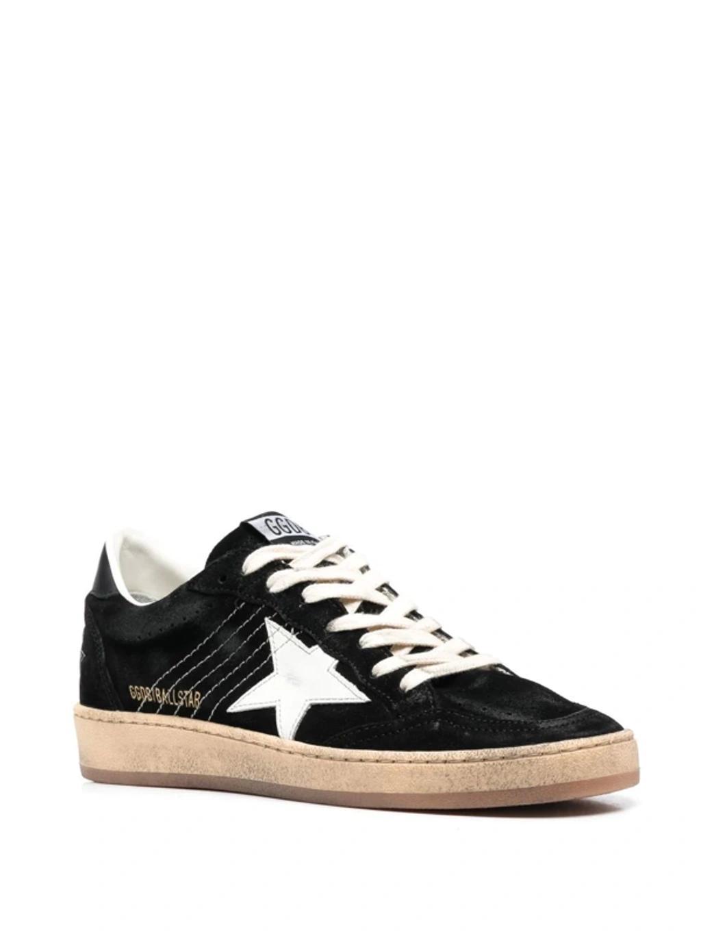 Ballstar Suede Low-top Sneakers In Black Product Image