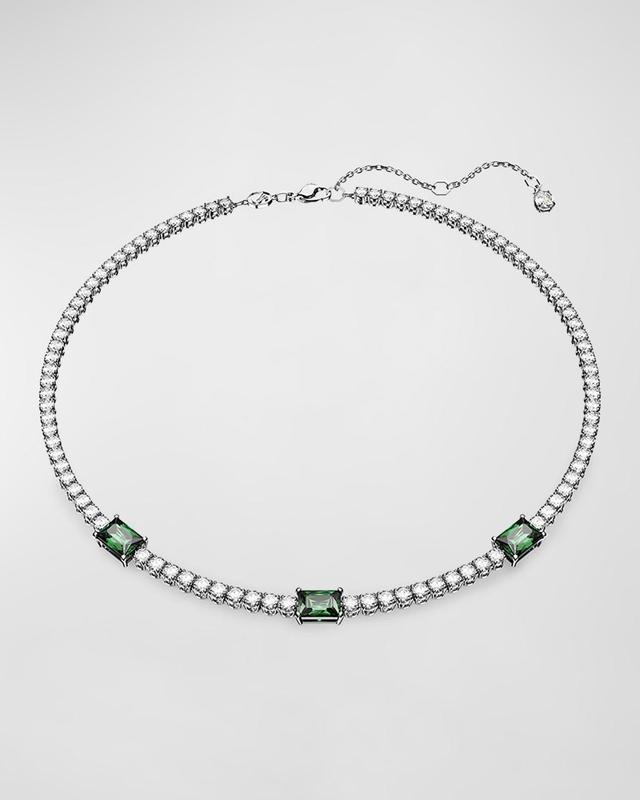 Swarovski Matrix Collection Green Mixed Crystal Cut Tennis Collar Necklace Product Image