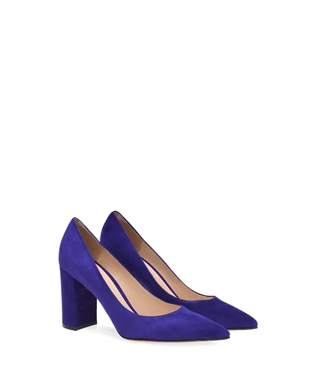 GIANVITO ROSSI Piper 85 Suede Pumps In Purple Product Image