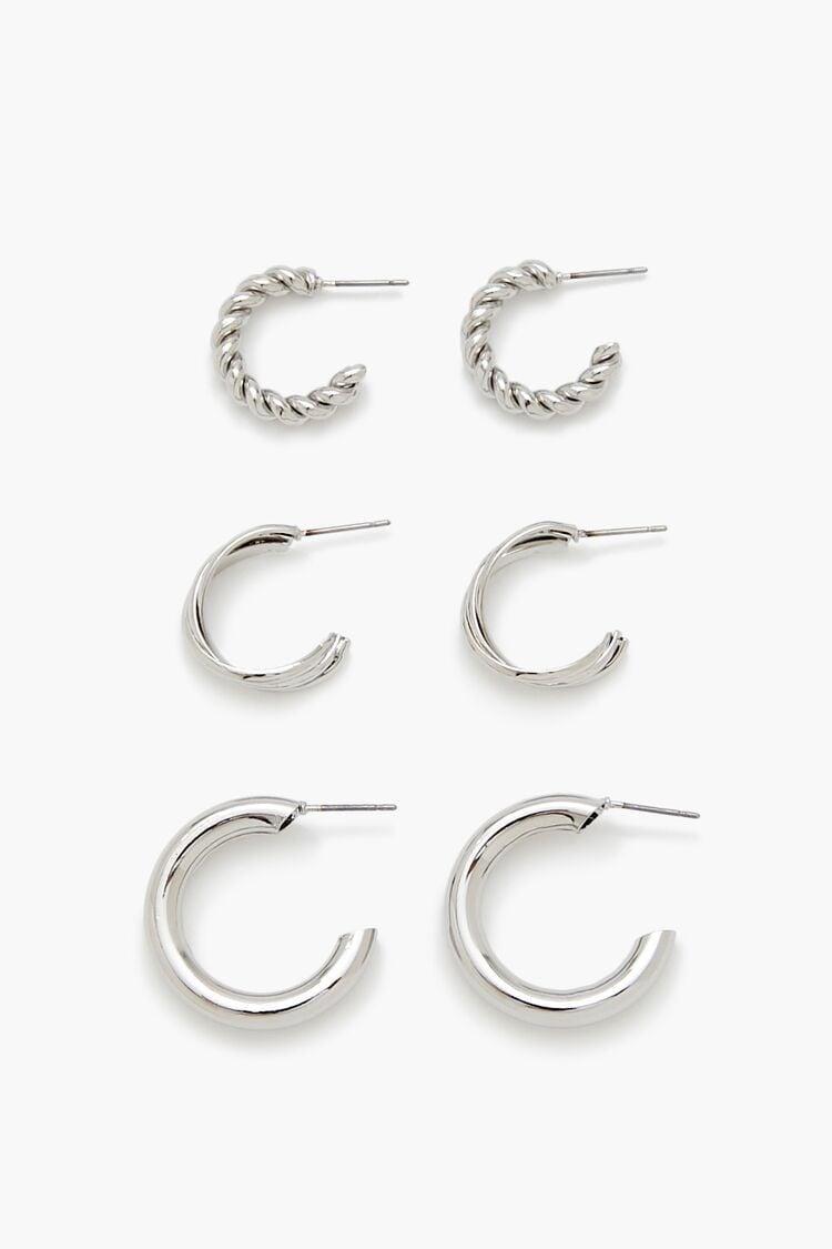 Twisted & Smooth Hoop Earring Set | Forever 21 Product Image