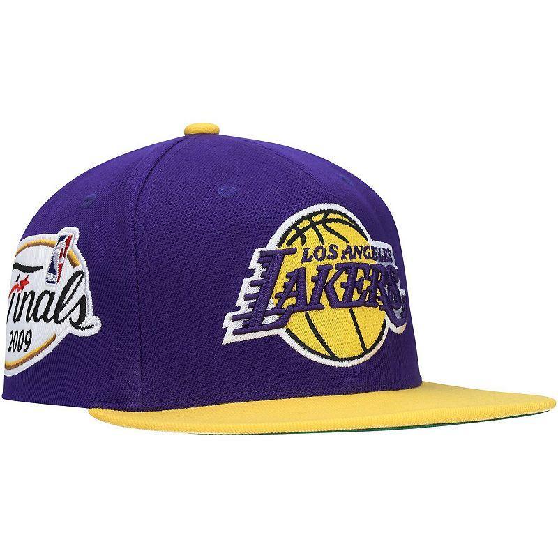 Mens Mitchell & Ness Purple Los Angeles Lakers 2009 Nba Finals Xl Patch Snapback Hat - Purple Product Image