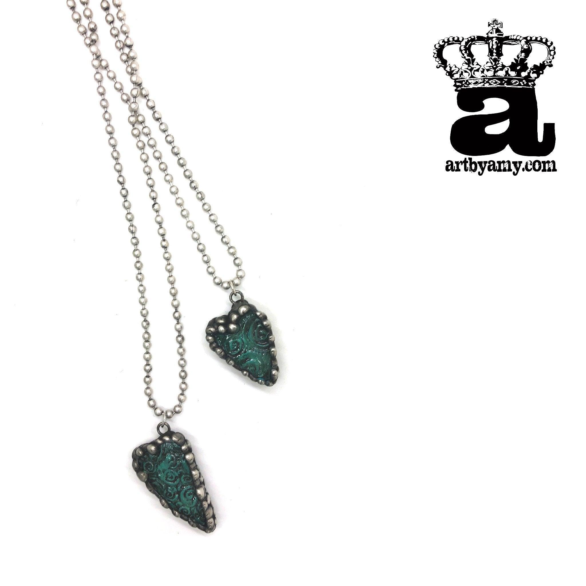 218703   Turquoise Heart Necklace Product Image