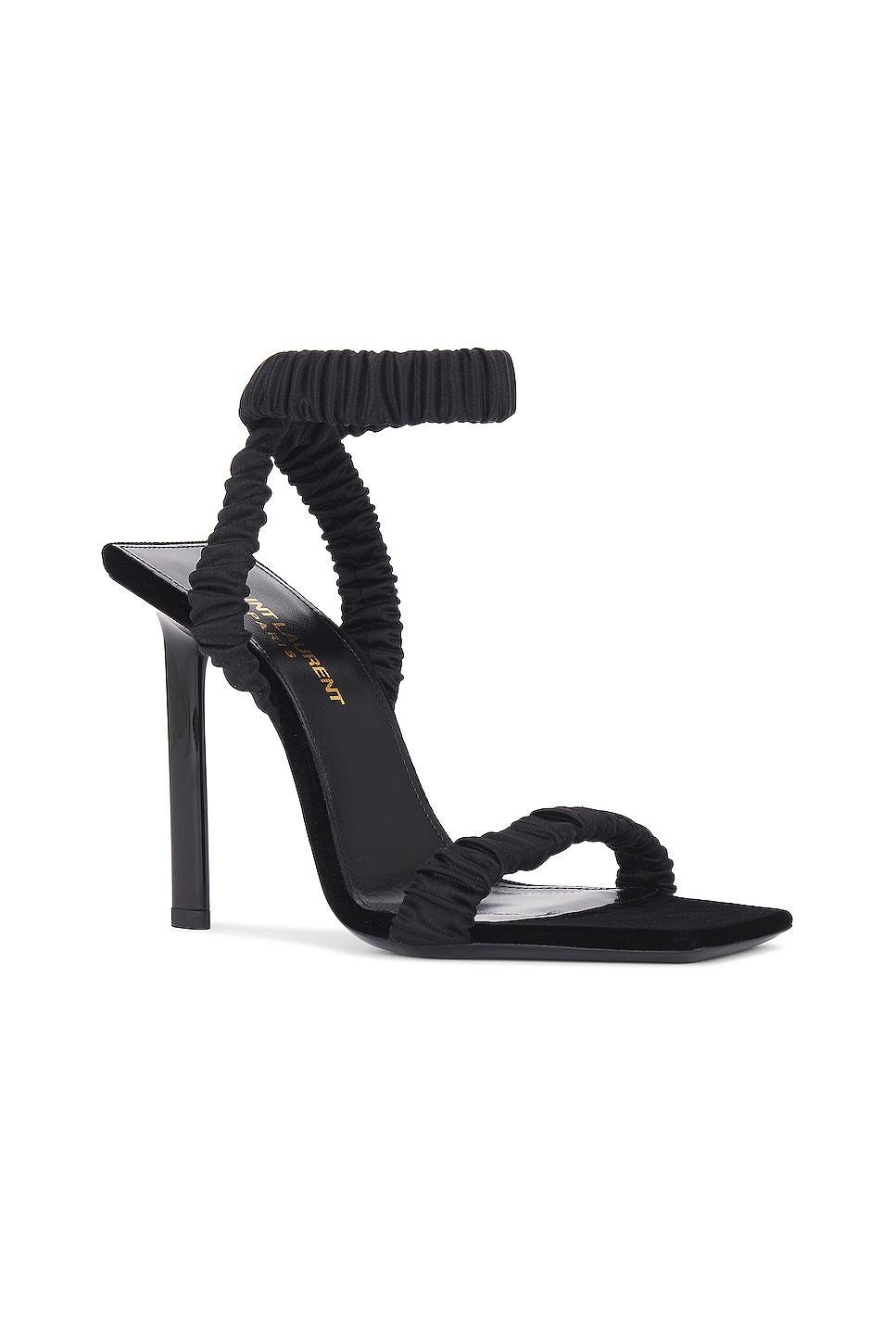 Saint Laurent Pam Sandal in Black Product Image