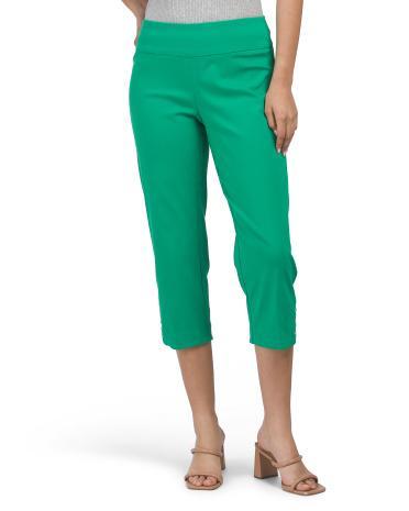 Cropped Pants With Trim Detail For Women Product Image