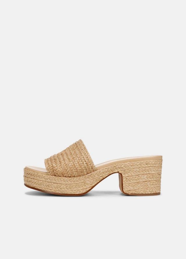 Margo Raffia Heeled Espadrille Slide Product Image