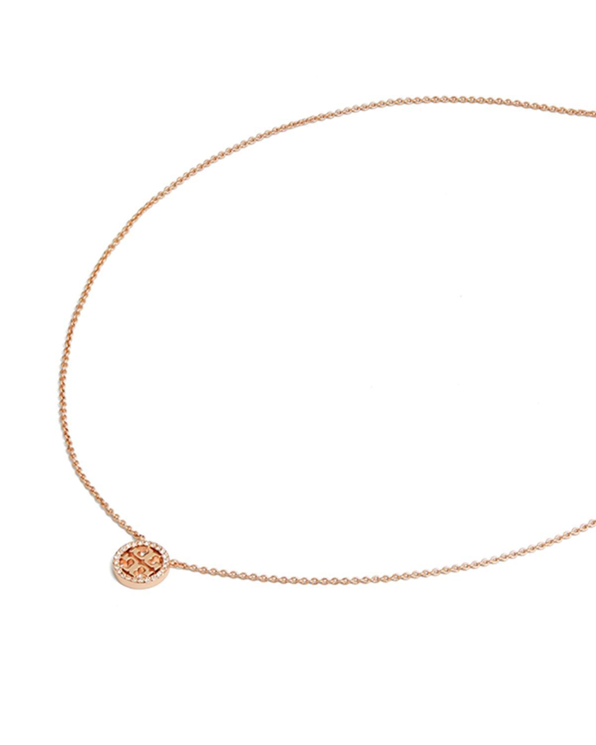 Tory Burch Pav Logo Pendant Necklace Product Image