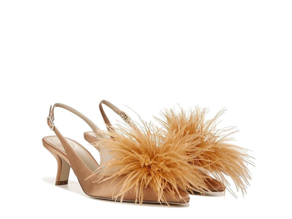 Sam Edelman Womens Bianka Feather Slingback Kitten-Heel Pumps Product Image