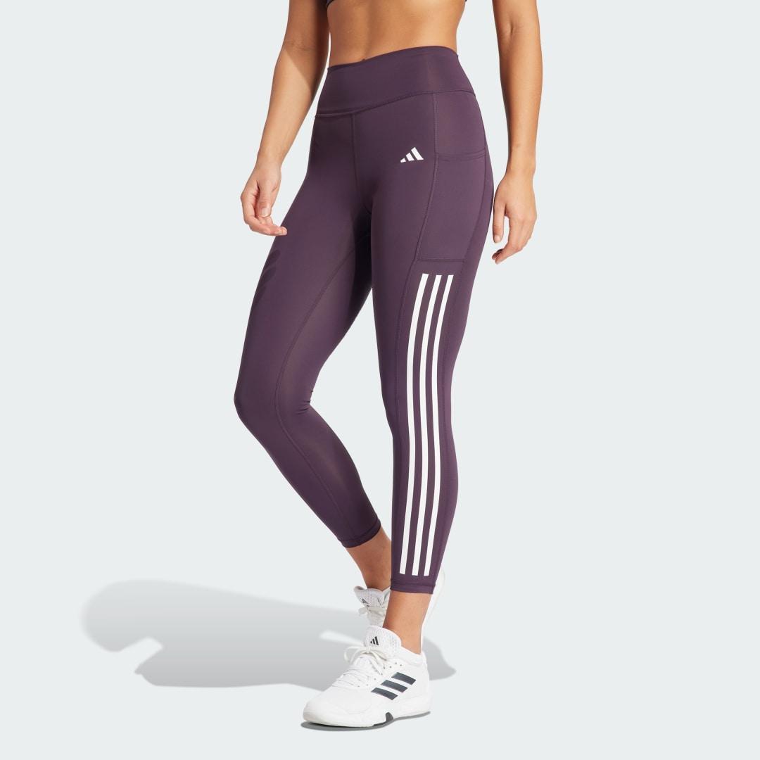 adidas Optime 3-Stripes Full-Length Leggings Aurora Black S Womens Product Image