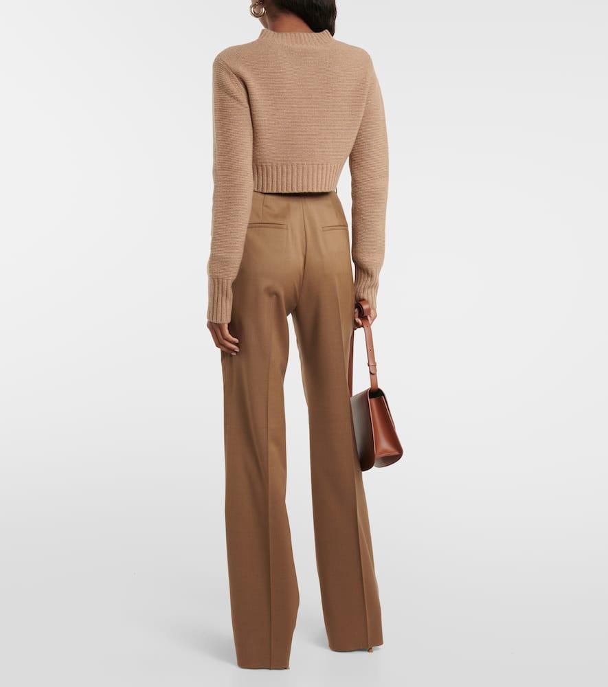 MAX MARA Pullover Cropped Eureka In Cashmere In Nude & Neutrals Product Image