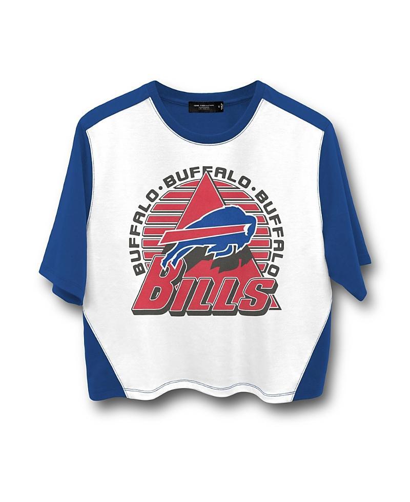 Junk Food Clothing Womens Nfl Buffalo Bills Color Block Crop Tee Product Image