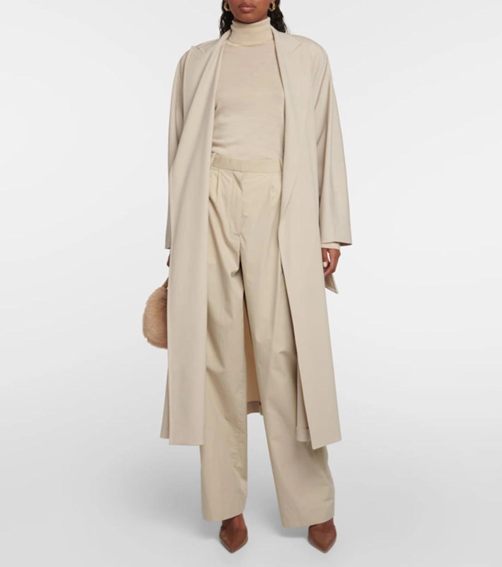 MAX MARA Lecco Virgin Wool Turtleneck Top In Beige Product Image