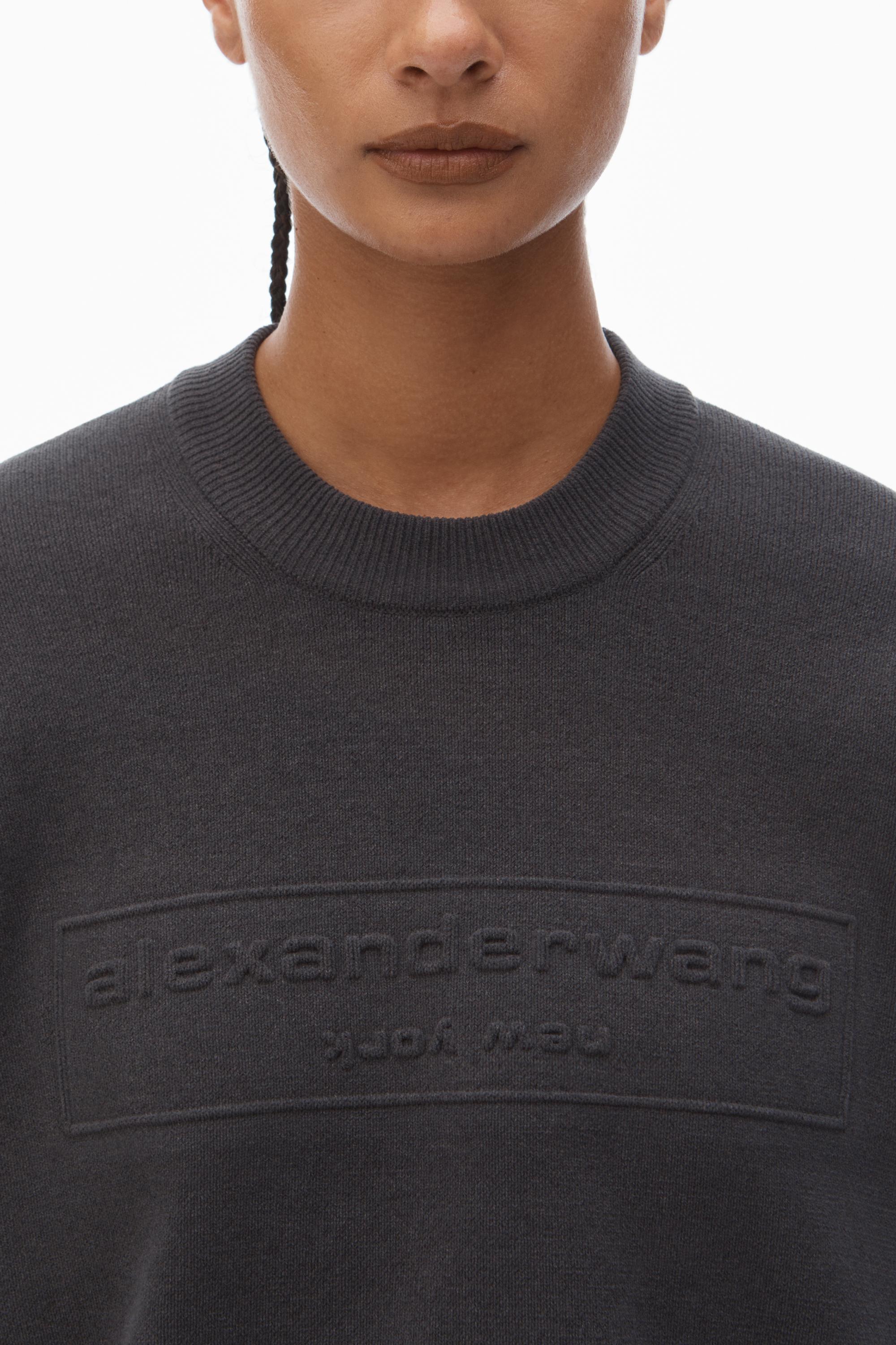 Logo-embossed Sweater In Rib-knit Product Image