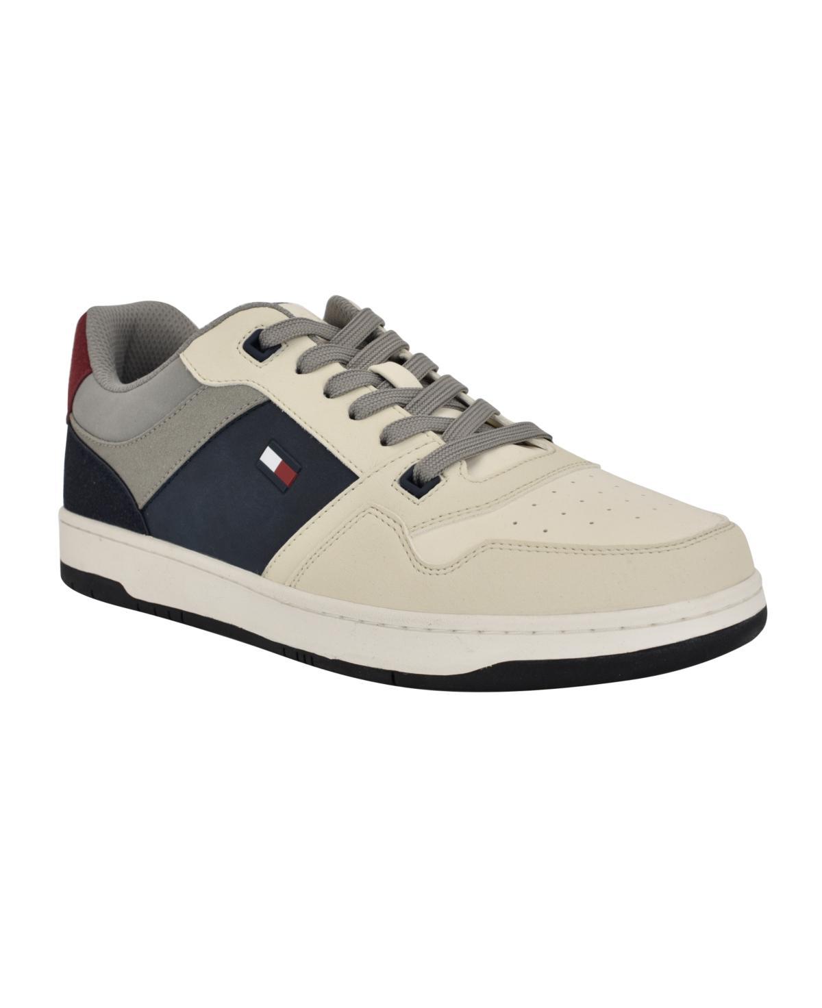 Tommy Hilfiger Mens Trane Fashion Lace Up Sneakers - Light Grey Product Image