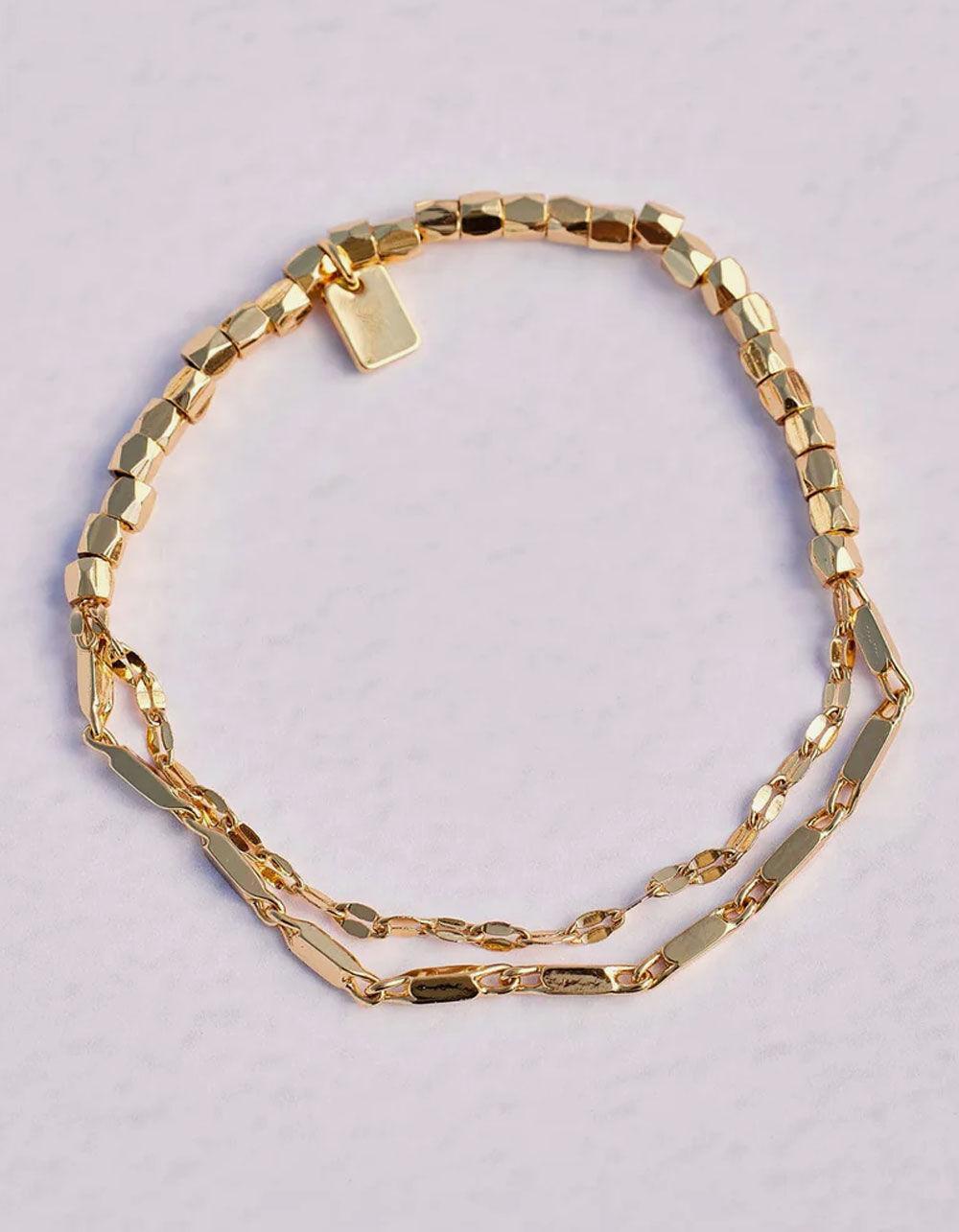 PURA VIDA Metal Bead & Chain Stretch Bracelet Product Image