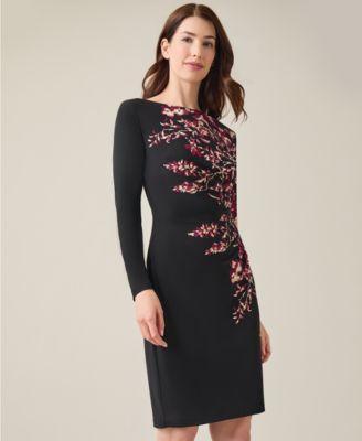 Petite Floral-Print Sheath Dress Product Image