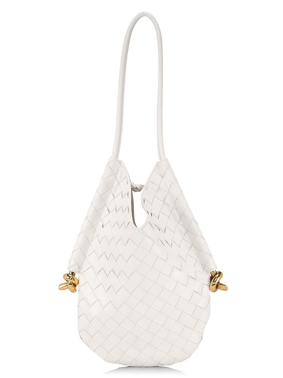 Bottega Veneta Ellipsie Small Intrecciato Lambskin Shoulder Bag - ICE CREAM BRASS Product Image