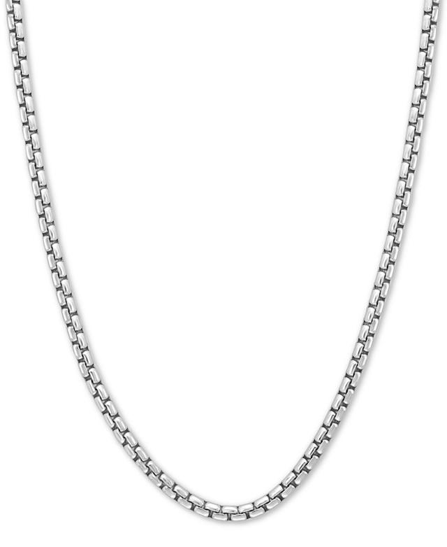 Effy Rounded Box Link 24 Chain Necklace in Sterling Silver Product Image