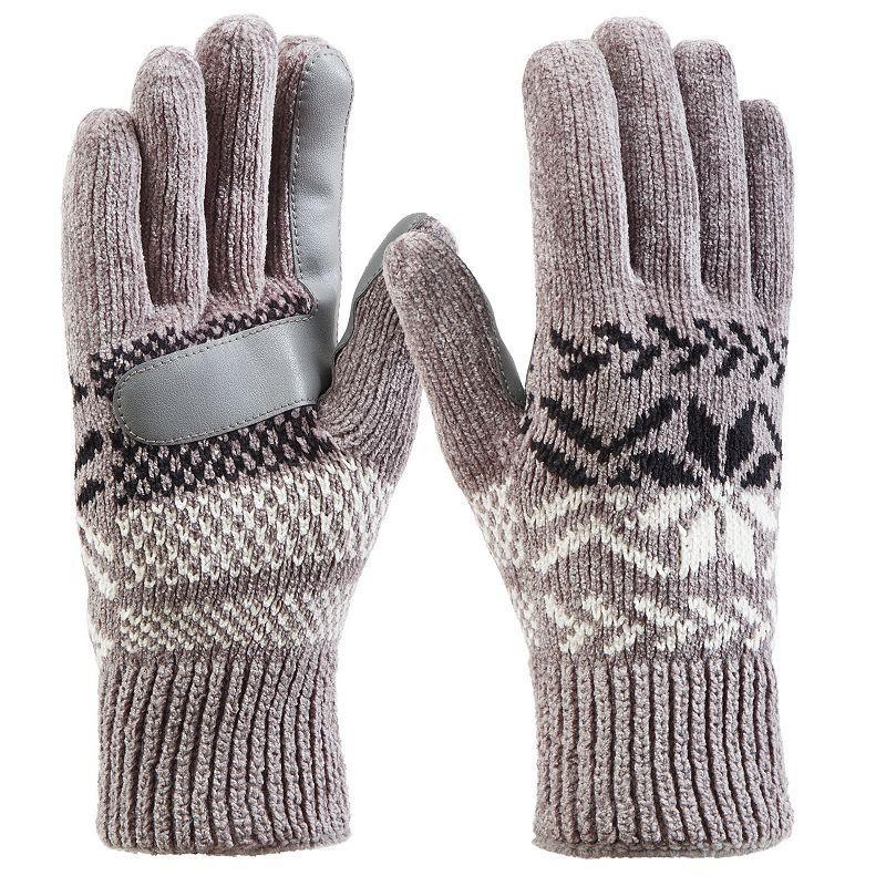 Womens isotoner Lined Chenille Snowflake Gloves Product Image