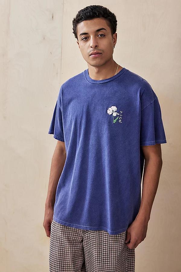 Urban Outfitters UO Flower Embroidered Tee Mens at Urban Outfitters Product Image