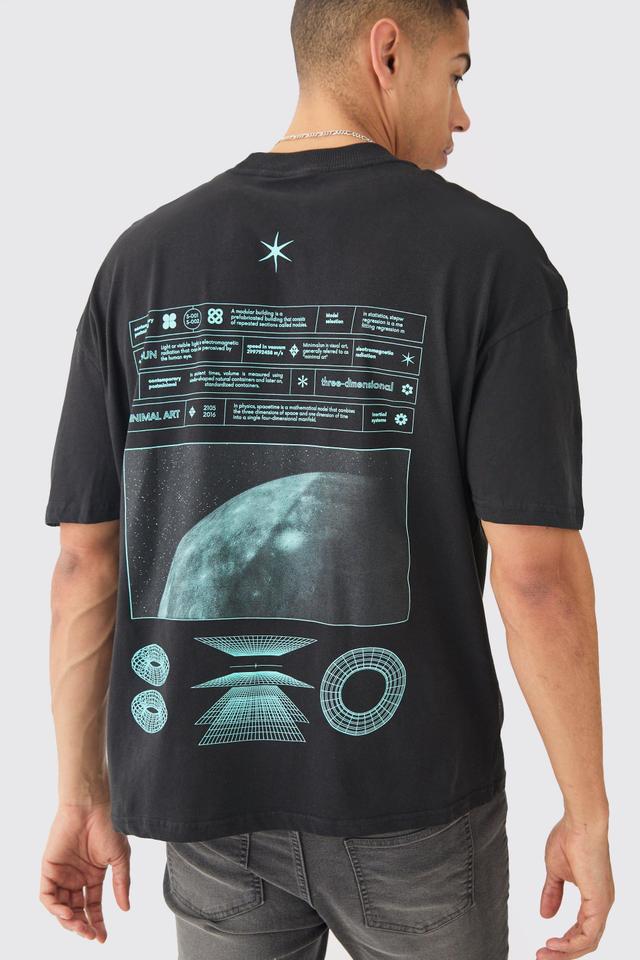 Oversized Space Graphic T-shirt | boohooMAN USA Product Image