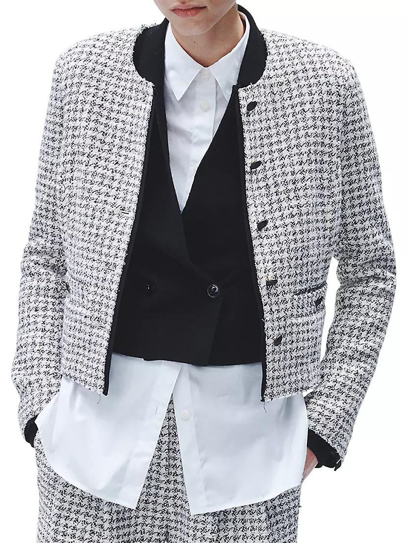 Carmen Houndstooth Cotton-Blend Jacket Product Image