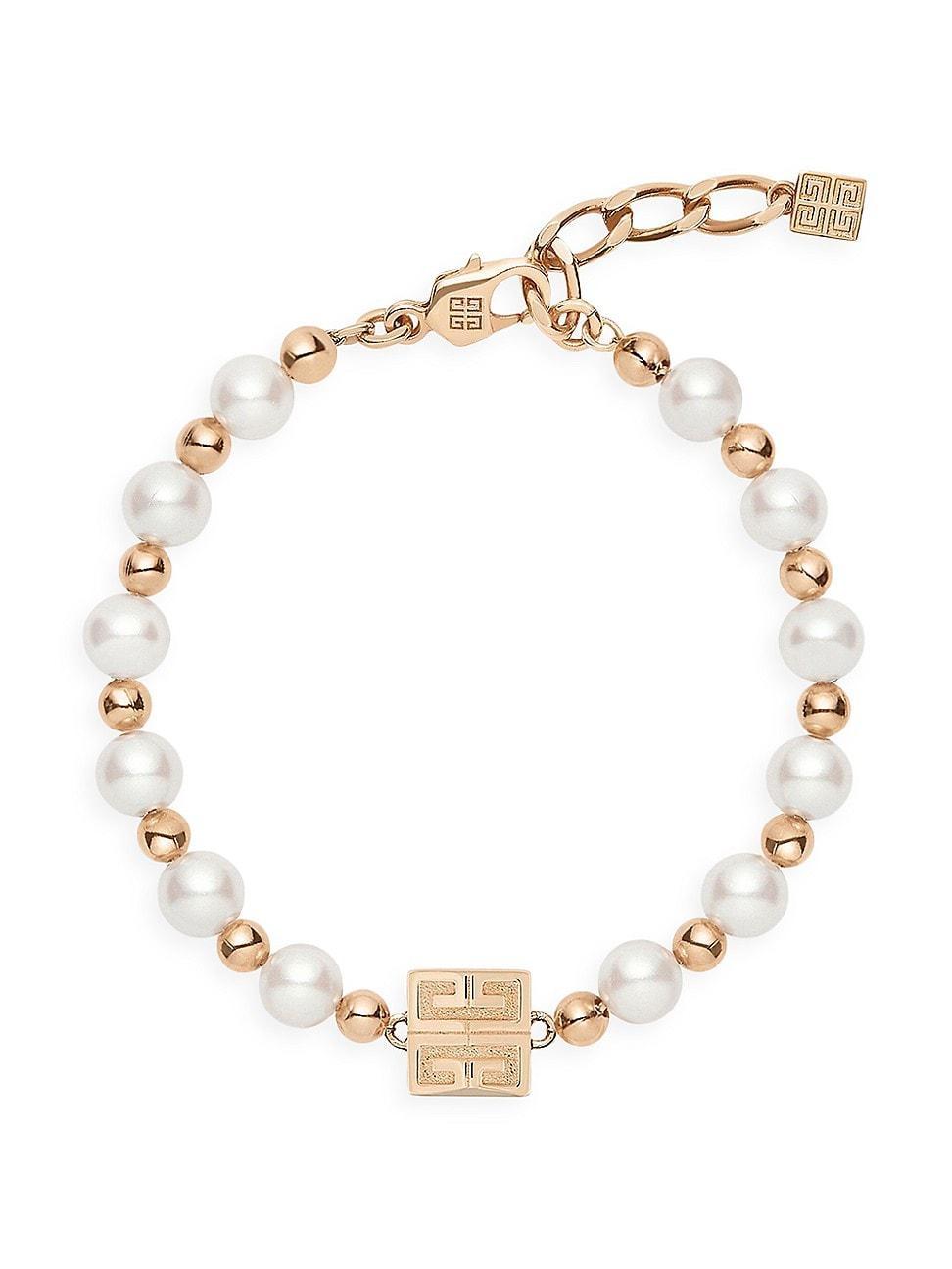 Womens 4G Bracelet in Metal with Pearls Product Image