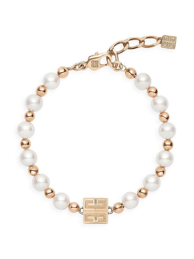 Womens 4G Bracelet in Metal with Pearls Product Image