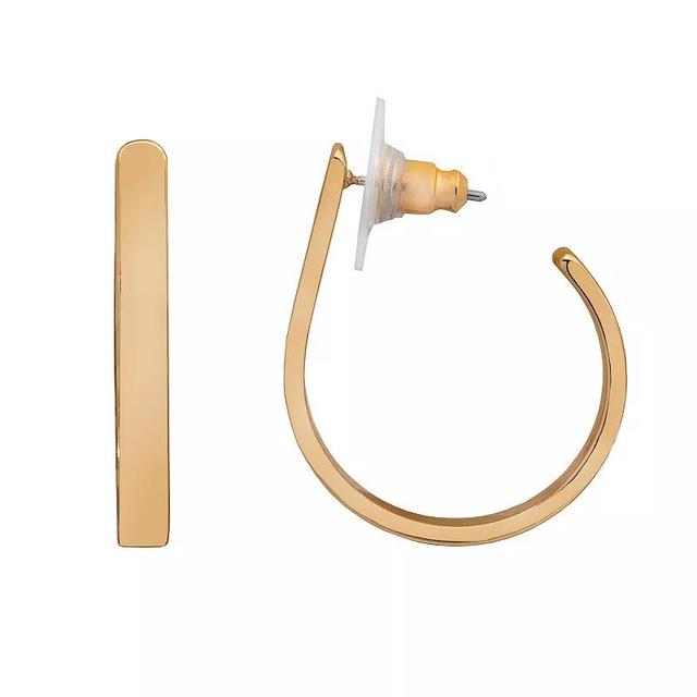 Emberly Gold Tone Hook C-Hoop Earrings, Womens, None Product Image