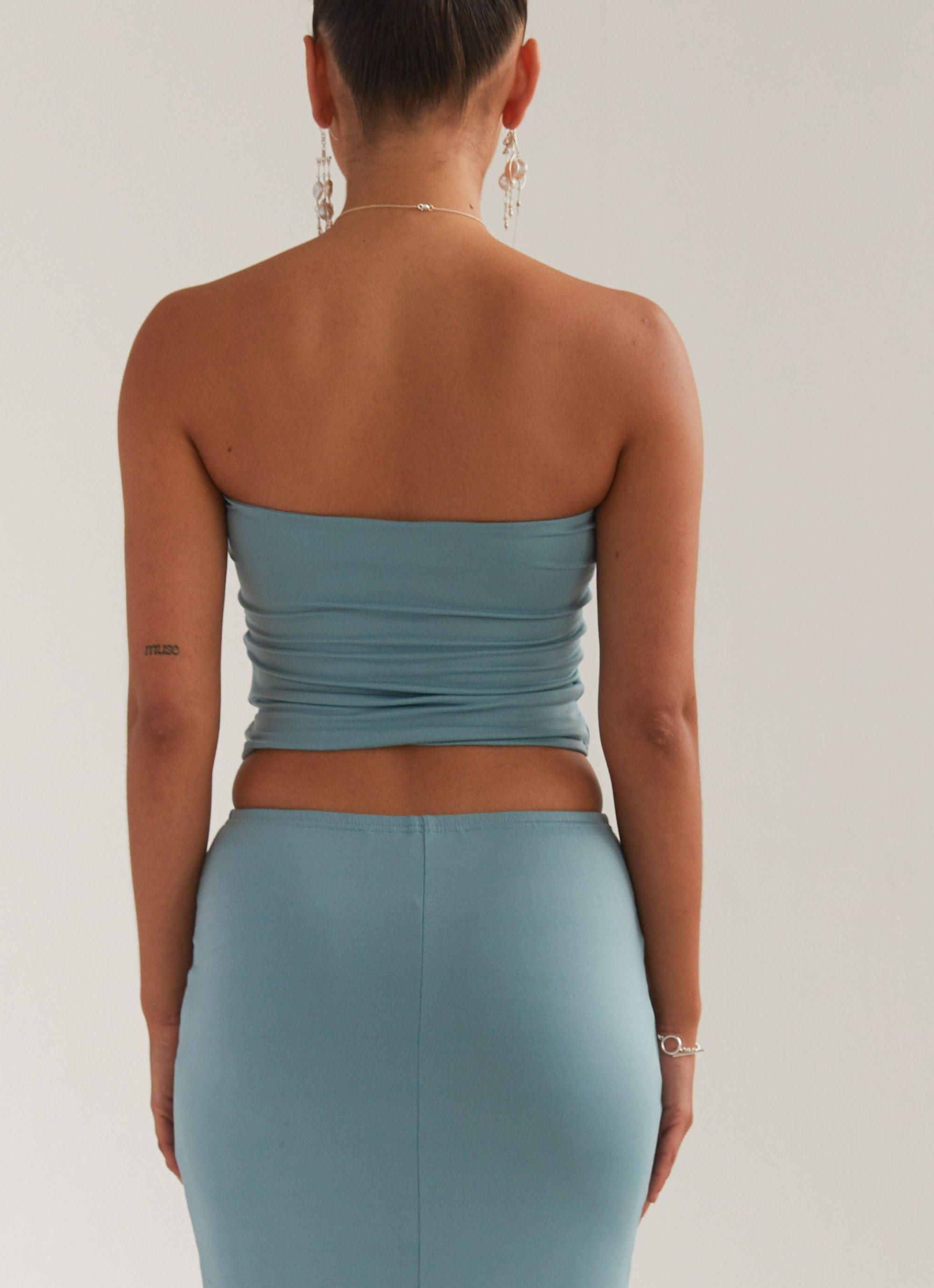 Organic Forms Tube Top - Antiqued Aqua Product Image