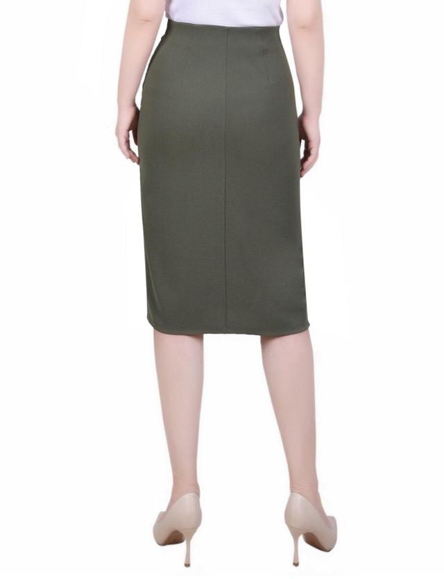 Slim Belted Scuba Crepe Skirt - Petite Product Image