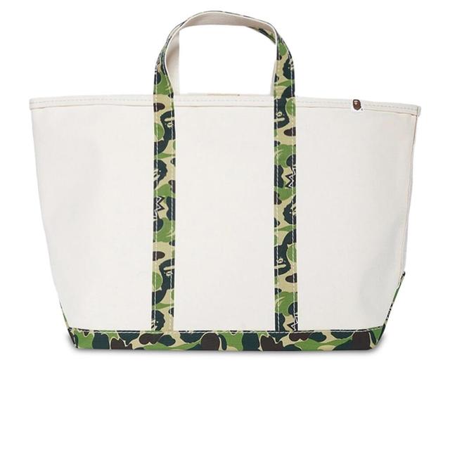 Saint Michael x A Bathing Ape Large Tote Bag - White/Camo Male Product Image