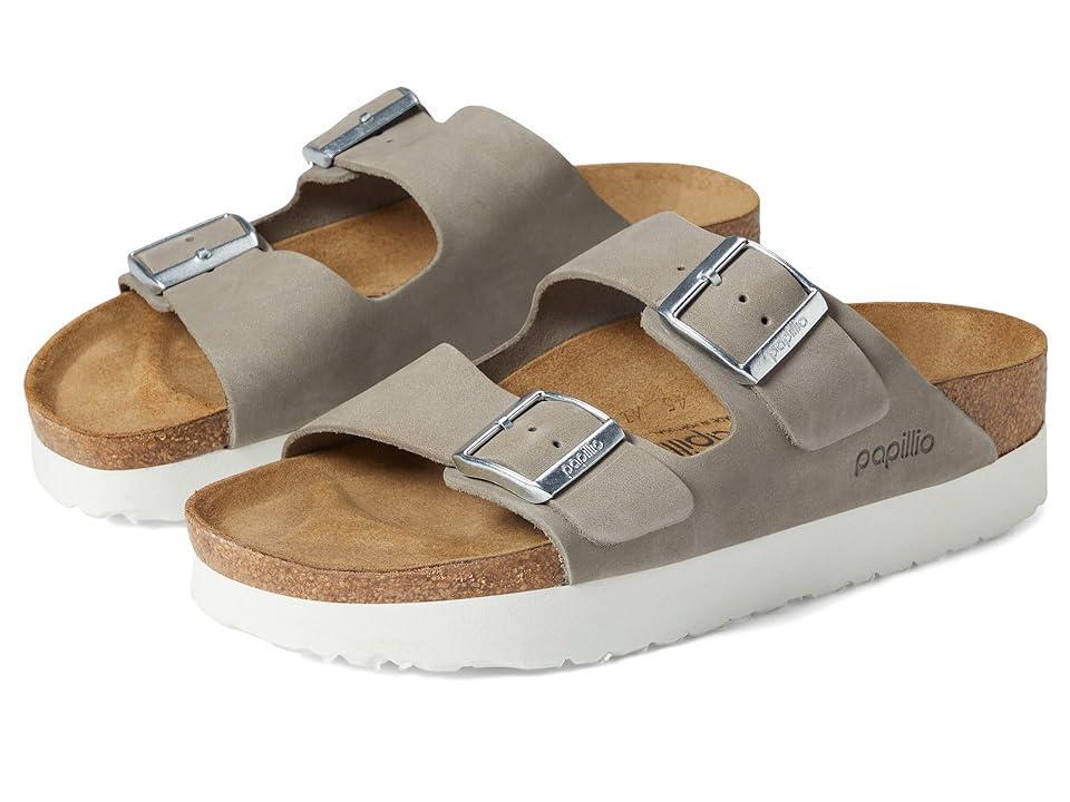 Birkenstock Papillio by Birkenstock Arizona Platform Sandal (Dove Nubuck) Women's Shoes Product Image