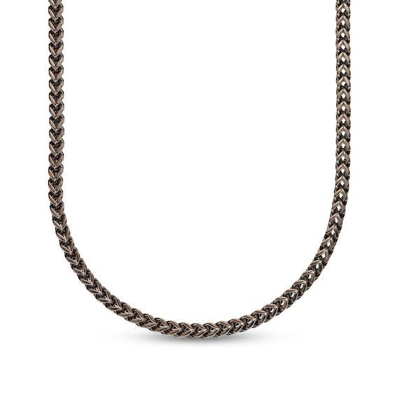 Men's 6.0mm Franco Chain Necklace in Solid Stainless Steel with Brown IP - 22" Product Image