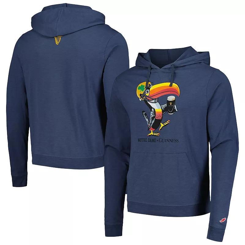 Mens League Collegiate Wear Notre Dame Fighting Irish x Guinness Toucan Long Sleeve Slub Hoodie T-Shirt Blue Product Image