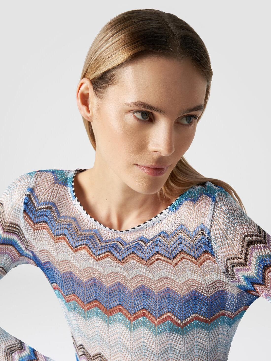 Zigzag crochet dress with lurex Multicoloured | Missoni Product Image