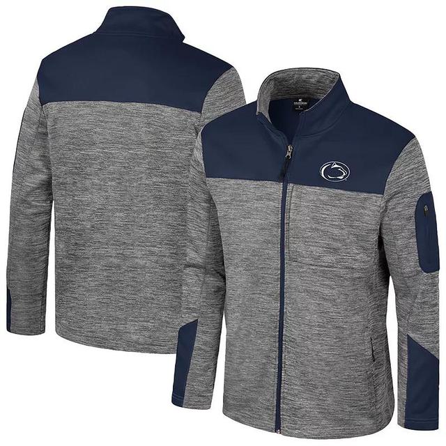 Mens Colosseum Gray/Royal Pitt Panthers Guard Full-Zip Jacket Product Image