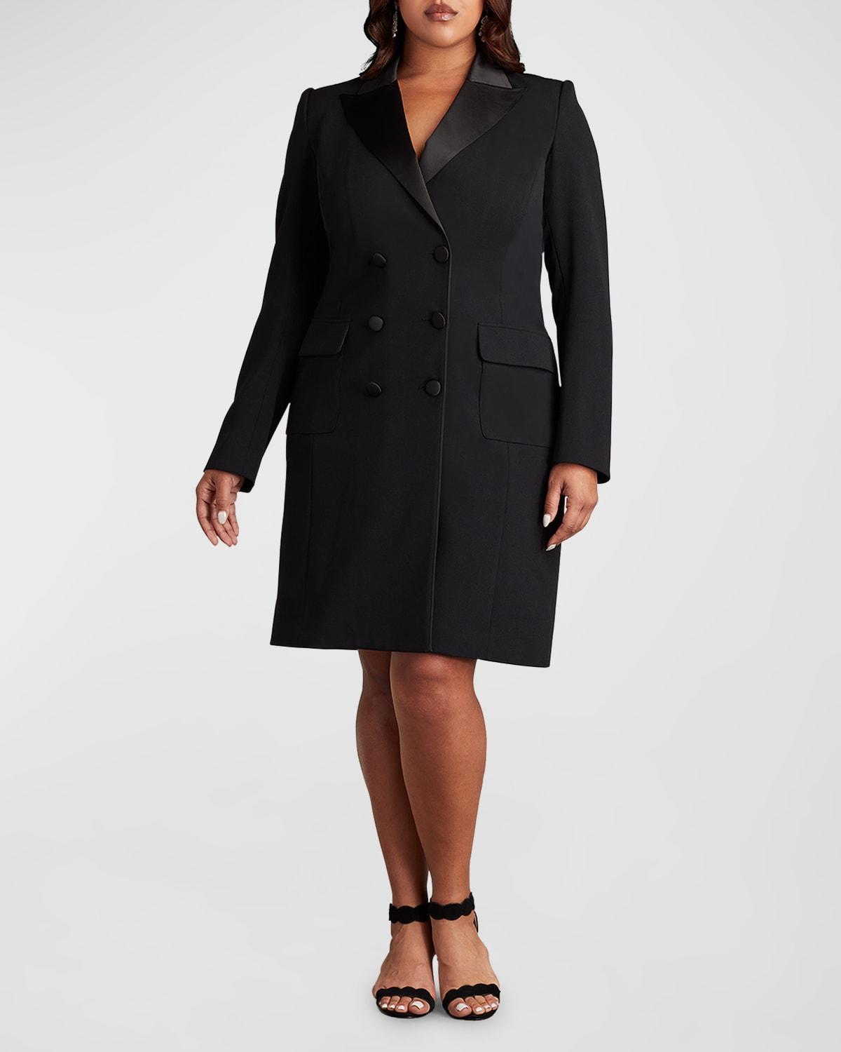 Tadashi Shoji Long Sleeve Tuxedo Dress Product Image