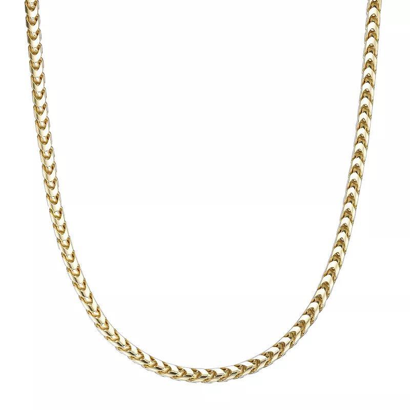 Mens LYNX 14k Gold Over Silver 4.1mm Franco Chain Necklace Gold Tone Product Image