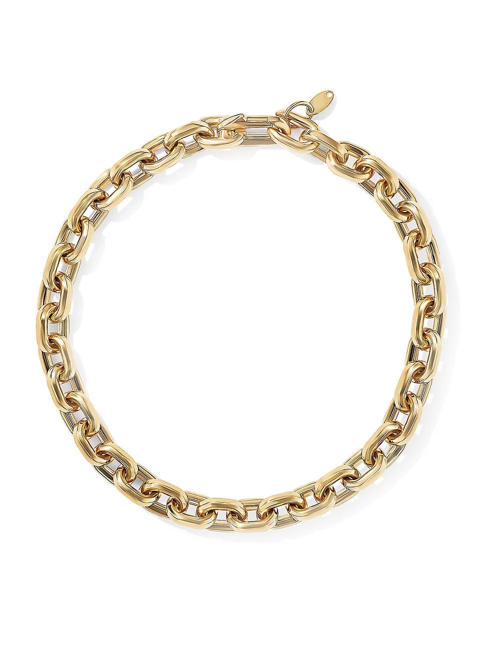 Mens 18K Yellow Gold Deco Link Bracelet Product Image