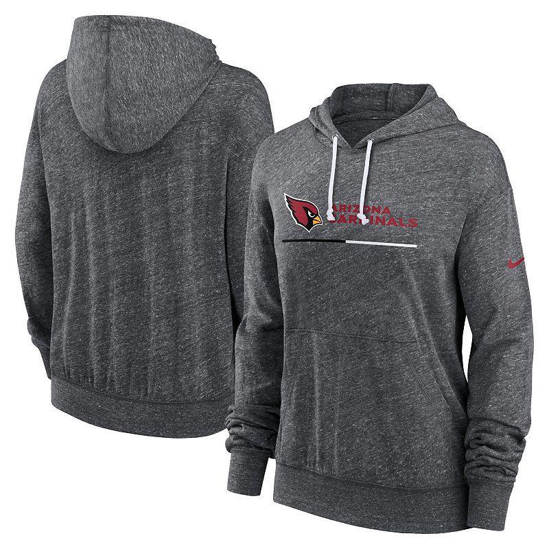 Womens Nike Heather Charcoal Arizona Cardinals Team Spirit Gym Vintage Lightweight Hooded Top Product Image