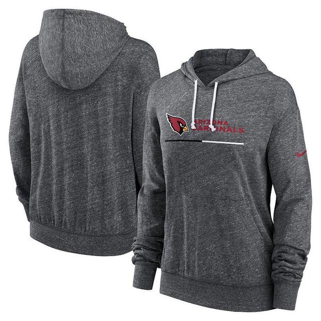 Womens Nike Heather Charcoal Arizona Cardinals Team Spirit Gym Vintage Lightweight Hooded Top Product Image