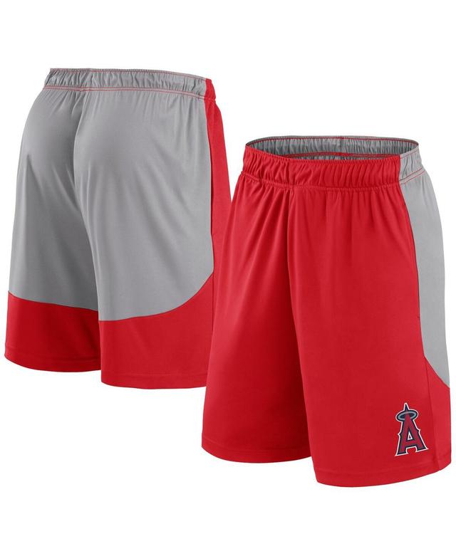 Fanatics Mens Red Los Angeles Angels Go Hard Shorts - Red, Gray Product Image