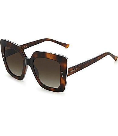 Jimmy Choo Womens Auri GS 53mm Tortoise Square Sunglasses Product Image