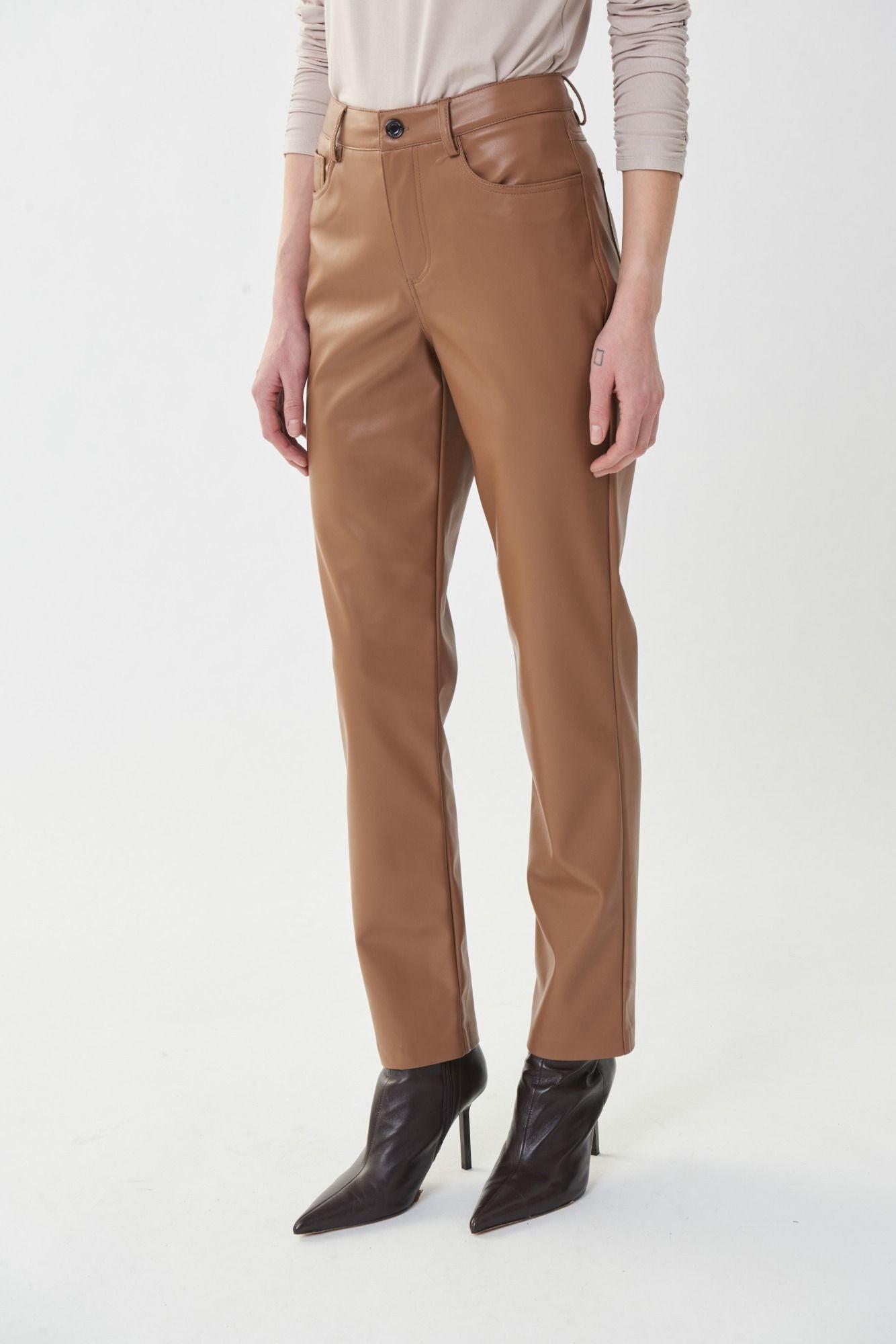 Faux Leather Pants - Nutmeg 223921 Product Image