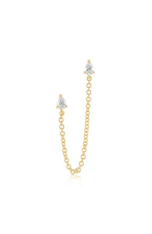 EF Collection Single Pear Diamond Double Stud Earring Product Image