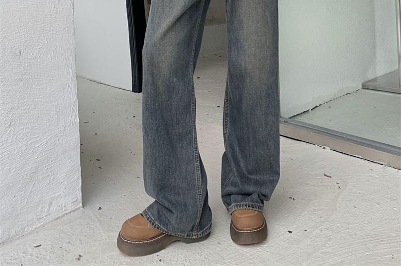 High Rise Washed Wide Leg Jeans Product Image