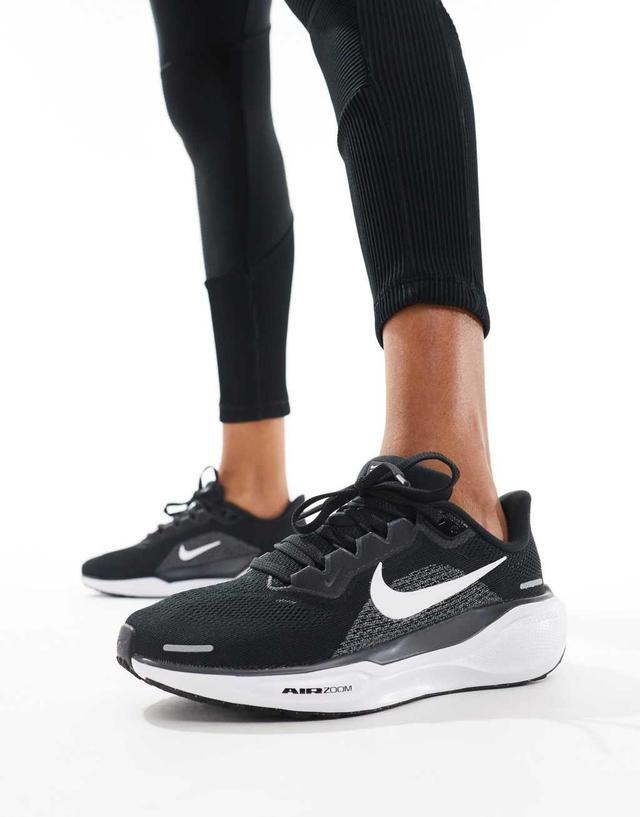 Nike Running Air Zoom Pegasus 41 sneakers in black and white Product Image