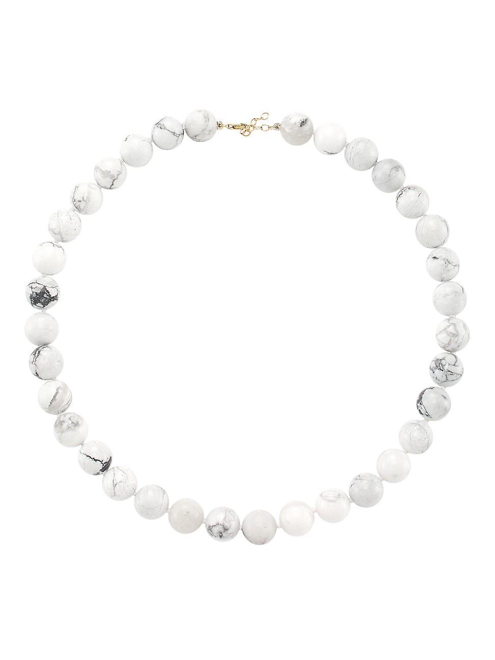 Womens Atlas 14K Gold & Howlite Crystal Necklace Product Image