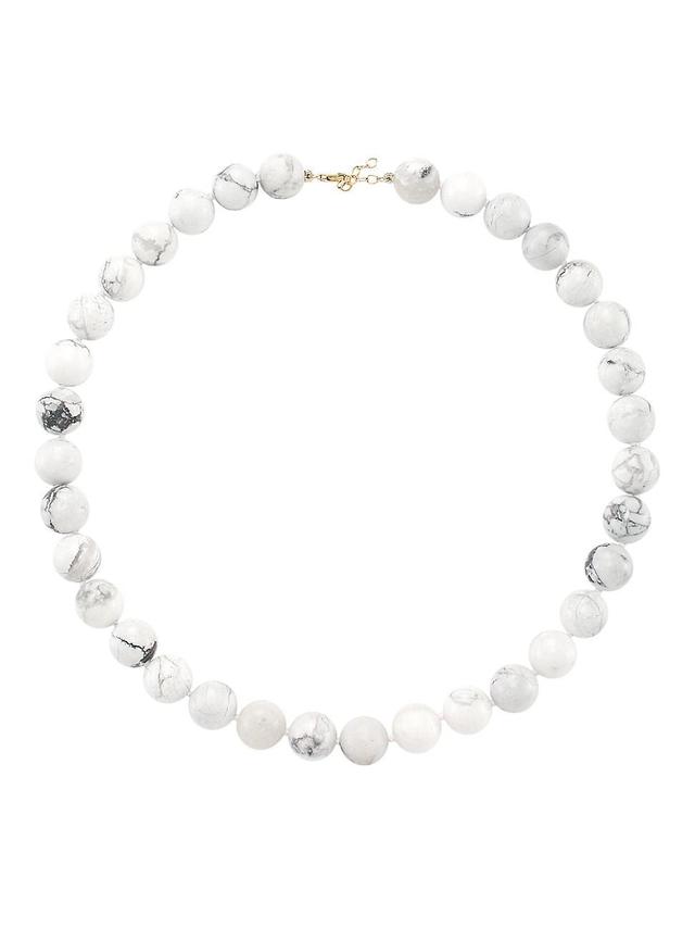 Womens Atlas 14K Gold & Howlite Crystal Necklace Product Image